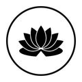 Lotus Flower Icon Royalty Free Stock Photo