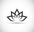 Lotus flower icon vector Royalty Free Stock Photo