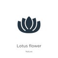 Lotus flower icon vector. Trendy flat lotus flower icon from nature collection isolated on white background. Vector illustration Royalty Free Stock Photo