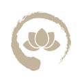 Lotus flower inside zen symbol