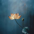 Moody Tonalism: Lotus Flower In Analog Photography Royalty Free Stock Photo