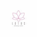 Lotus Flower Logo Beauty Care Logo Vector Design