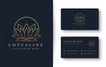 Lotus flower logo and business card design