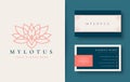 Lotus flower logo and business card design