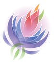 Lotus Flower Logo Royalty Free Stock Photo