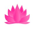 Lotus flower logo isolated