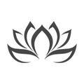 Lotus flower logo, Lotus flower icon, simple vector illustration Royalty Free Stock Photo