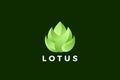 Lotus Flower Logo Yoga SPA Cosmetics Design Vector