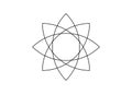 Lotus flower mandala, Seed of life symbol Sacred Geometry. Logo icon Geometric mystic mandala of alchemy esoteric Flower. Vector Royalty Free Stock Photo