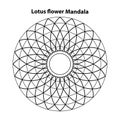 Lotus flower Mandela. Scared Geometry Vector Design Elements. Royalty Free Stock Photo