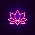 Lotus Flower Neon Sign Royalty Free Stock Photo