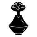 Lotus flower perfume bottle icon, simple style Royalty Free Stock Photo