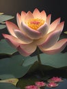 Lotus flower in pond, spa wellness, wallpaper