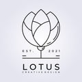 Lotus flower river lake logo icon symbol sign vector illustration design creek flower logo