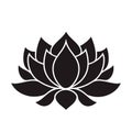 Lotus flower silhouette Royalty Free Stock Photo