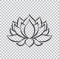 Lotus flower silhouette Royalty Free Stock Photo