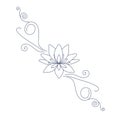 Lotus flower for tatoo, for logo design stock vector illustration