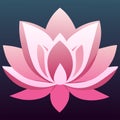 Lotus flower. Vector illustration of a beautiful lotus flower. generative AI