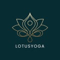 Lotus flower yoga beauty spa logo