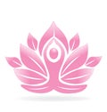 Lotus flower yoga man Royalty Free Stock Photo