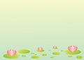 lotus flowers background. Vector illustration decorative design Royalty Free Stock Photo