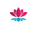 Lotus flowers design logo Template