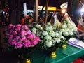 Lotus flowers at the flower market in bangkok