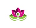 Lotus flowers logodesign Template icon Royalty Free Stock Photo