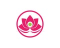 Lotus flowers logodesign Template icon Royalty Free Stock Photo