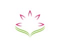 Lotus flowers logos Template icon