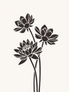 Lotus flowers. Vector illustration.