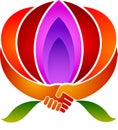 Lotus handshake Royalty Free Stock Photo