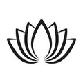Lotus or Harmony icon. Flower line symbol vector illustration