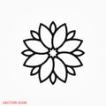 Lotus icon logo, illustration, vector sign symbol for design Royalty Free Stock Photo