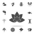 Lotus icon. Set of Chinese culture icons. Web Icons Premium quality graphic design. Signs and symbols collection, simple icons for Royalty Free Stock Photo