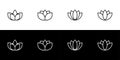 Lotus icon set. Buddhist symbolism