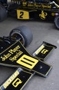 Lotus JPS Grand Prix cars at the 73rd GRRC members meeting event at Goodwood. Royalty Free Stock Photo