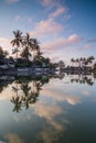 Lotus Lagoon, Candidasa, Bali island Royalty Free Stock Photo