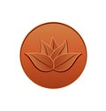 Lotus leather logo seal vector design