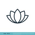 Lotus / Lily Flower Icon Vector Logo Template Illustration Design. Vector EPS 10 Royalty Free Stock Photo