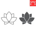 Lotus line and glyph icon