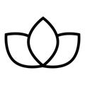 Lotus line icon. Floral vector illustration isolated on white. Flower outline style design, designed for web and app Royalty Free Stock Photo