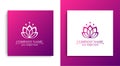 Lotus Logo. Flower icon abstract design  template business card. Lotus SPA icon. Logo for Spa, massage, beauty salon, yoga, Royalty Free Stock Photo