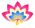 Lotus Logo. Soul and flower. Royalty Free Stock Photo