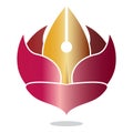 Lotus logo template Royalty Free Stock Photo