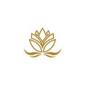 Lotus logo template vector Royalty Free Stock Photo