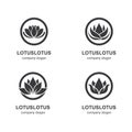 Lotus logo template vector icon Royalty Free Stock Photo