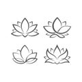 lotus logo templates. set of lotus Vector collection Royalty Free Stock Photo