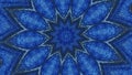 Lotus mandala floral kaleidoscope blur blue petals