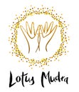Lotus mudra padma mudra for getting rid of loneliness.